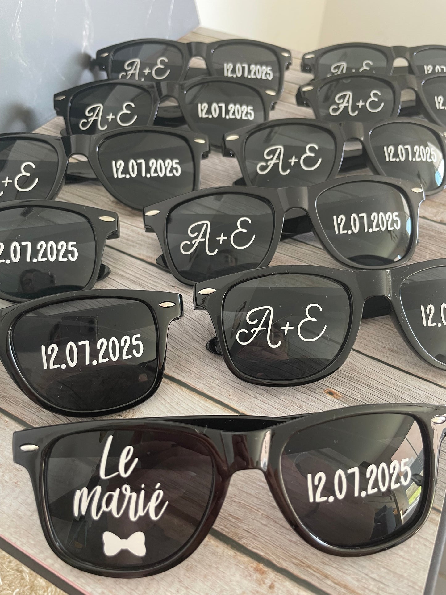 Lunettes cœur personnalisées mariage / EVJF