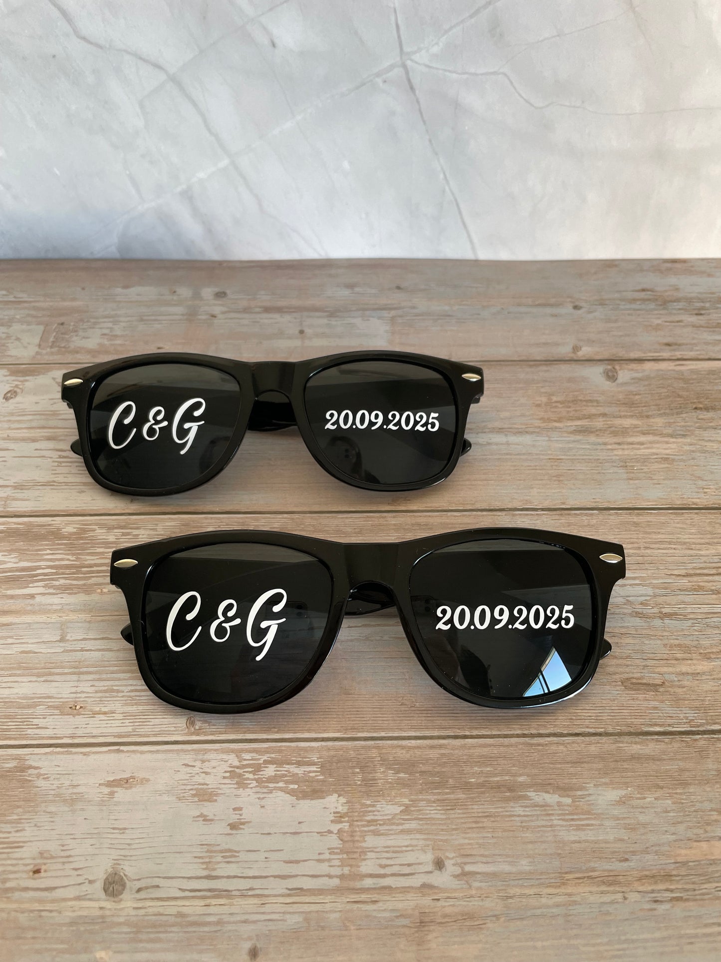 Lunettes cœur personnalisées mariage / EVJF