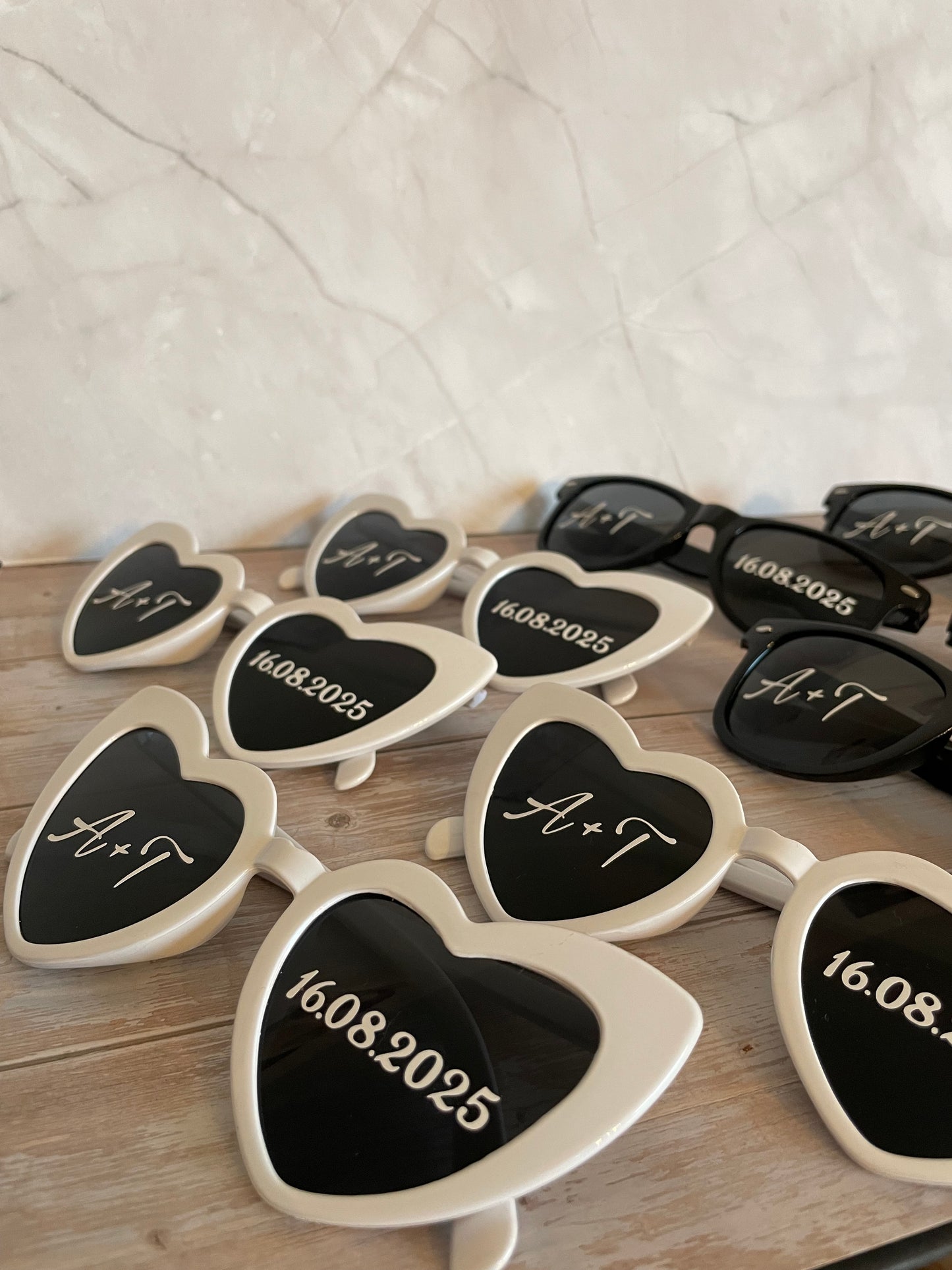 Lunettes cœur personnalisées mariage / EVJF