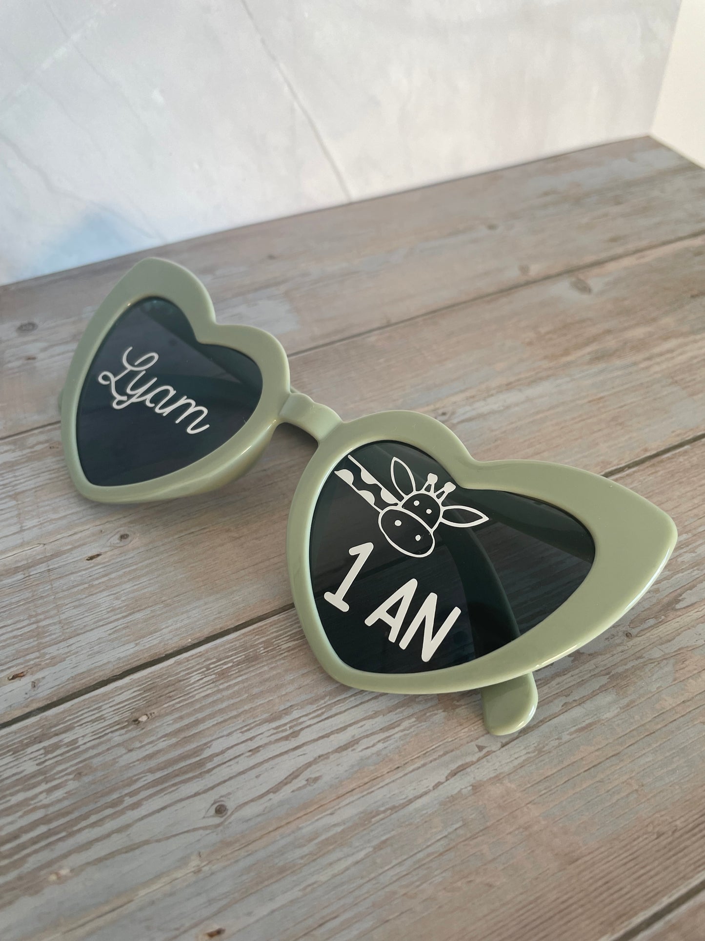 Lunettes cœur personnalisées mariage / EVJF