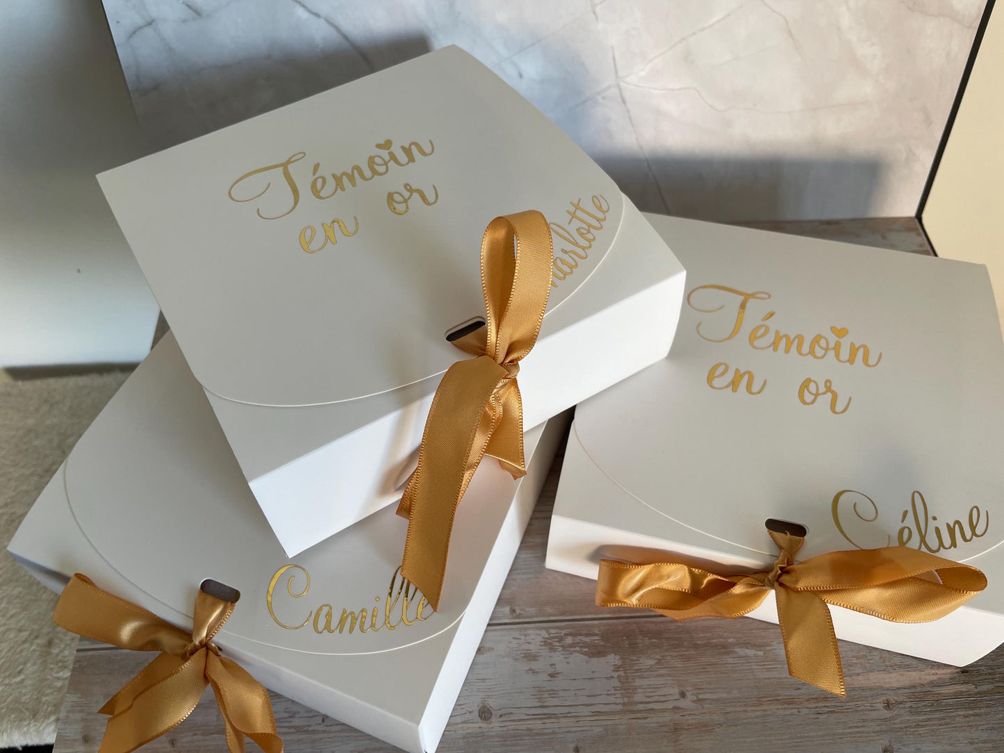 Box Témoin / demoiselle d’honneur - Mariage / EVJF - Couleur Or