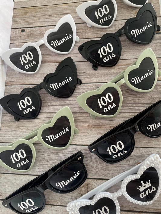 Lunettes personnalisées anniversaire / fête