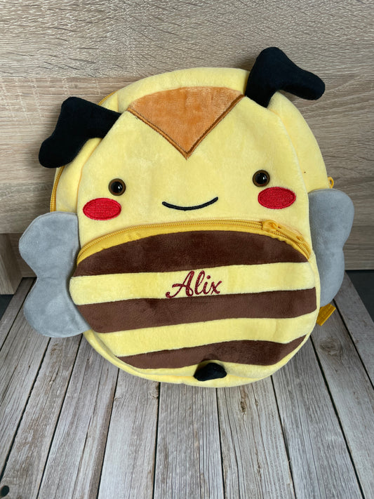 Sac à dos enfant en peluche - maternelle / Animal : Mireille l'abeille