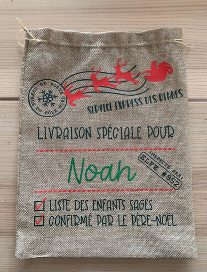 Hotte de Noël personnalisée - Enfants