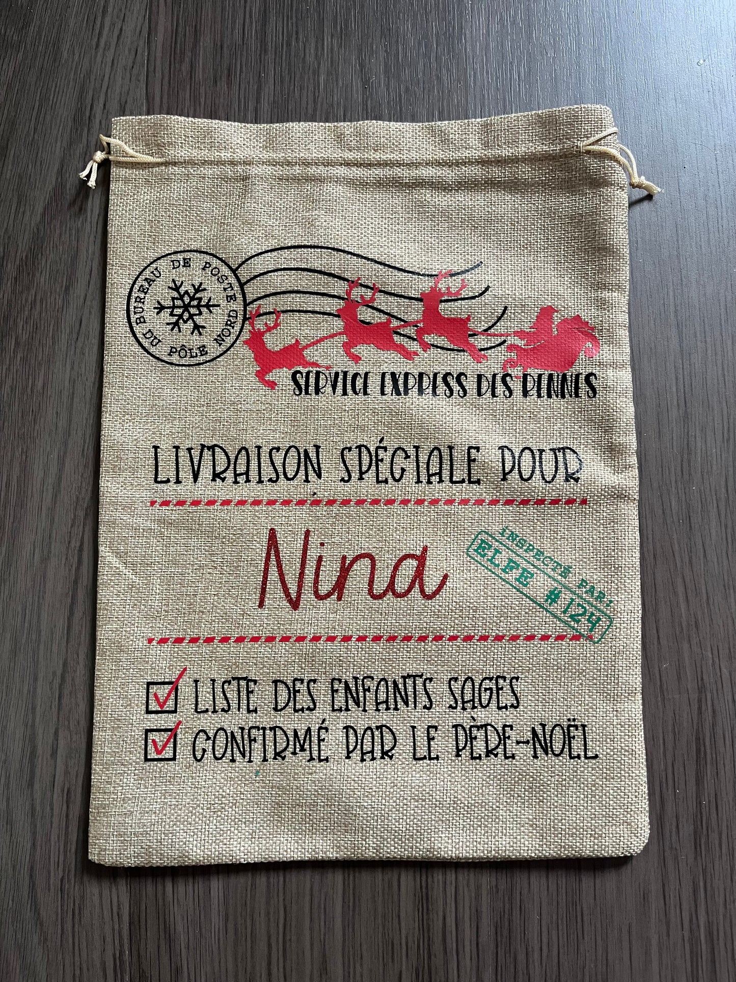 Hotte de Noël personnalisée - Enfants