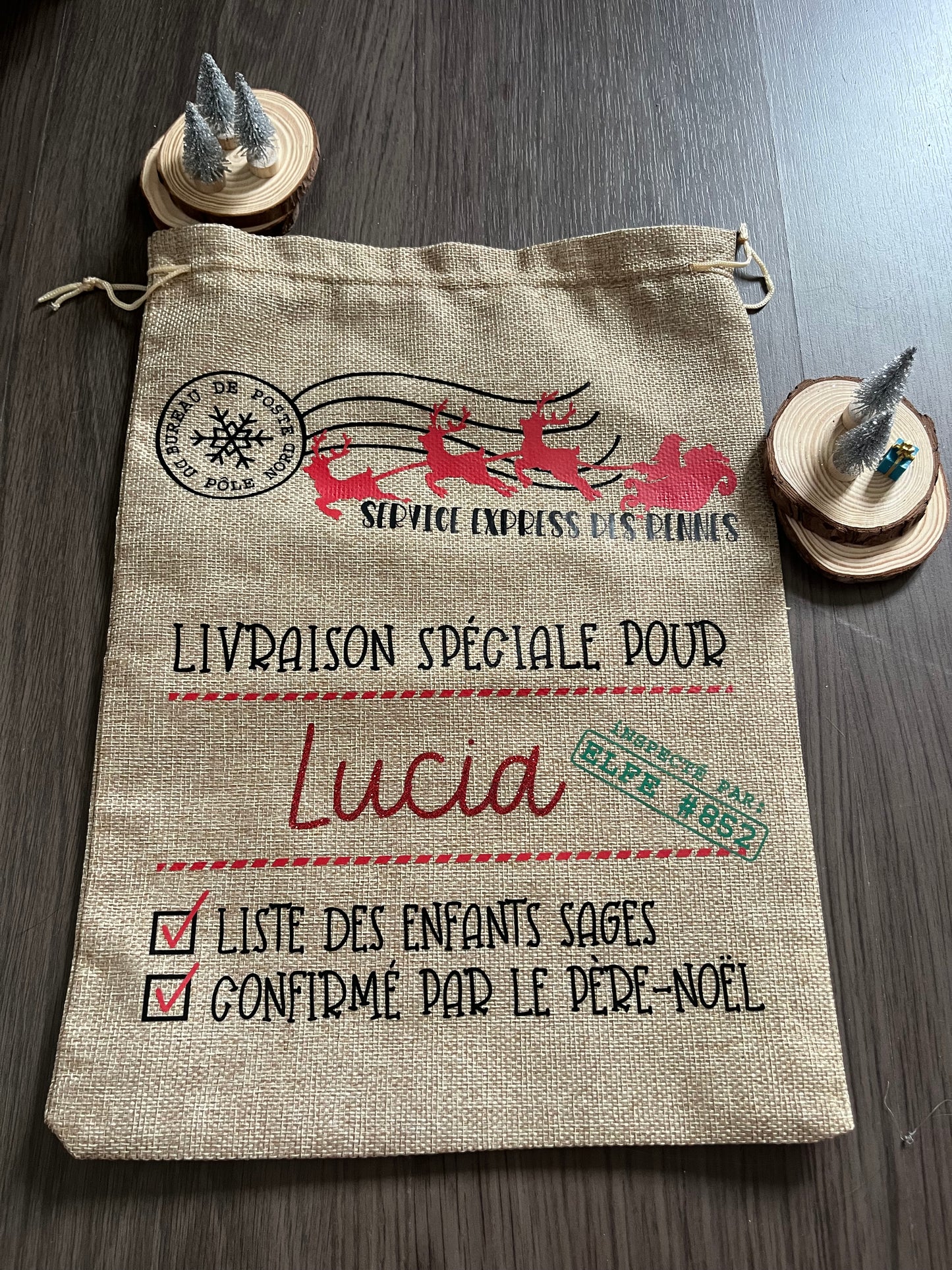 Hotte de Noël personnalisée - Enfants