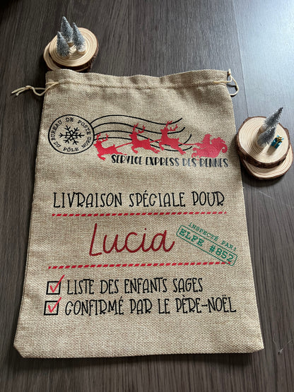 Hotte de Noël personnalisée - Enfants