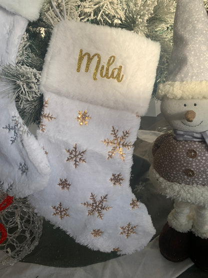 Grande chaussette de Noël personnalisée