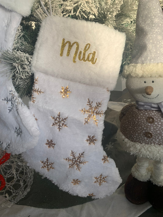 Grande chaussette de Noël personnalisée