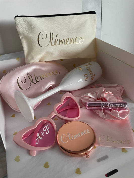 Box Témoin / demoiselle d’honneur - Mariage / EVJF - Couleur Rose