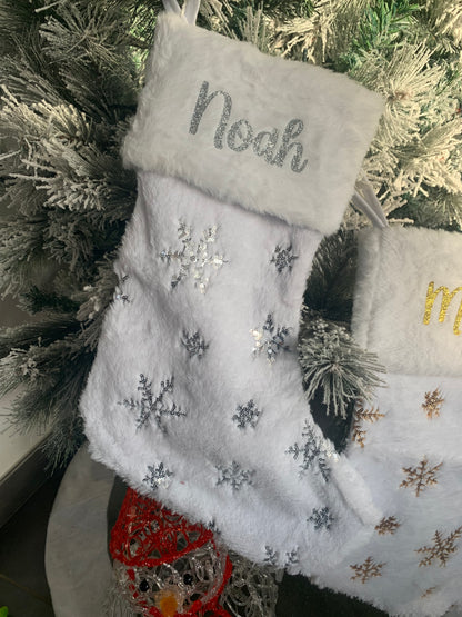 Grande chaussette de Noël personnalisée