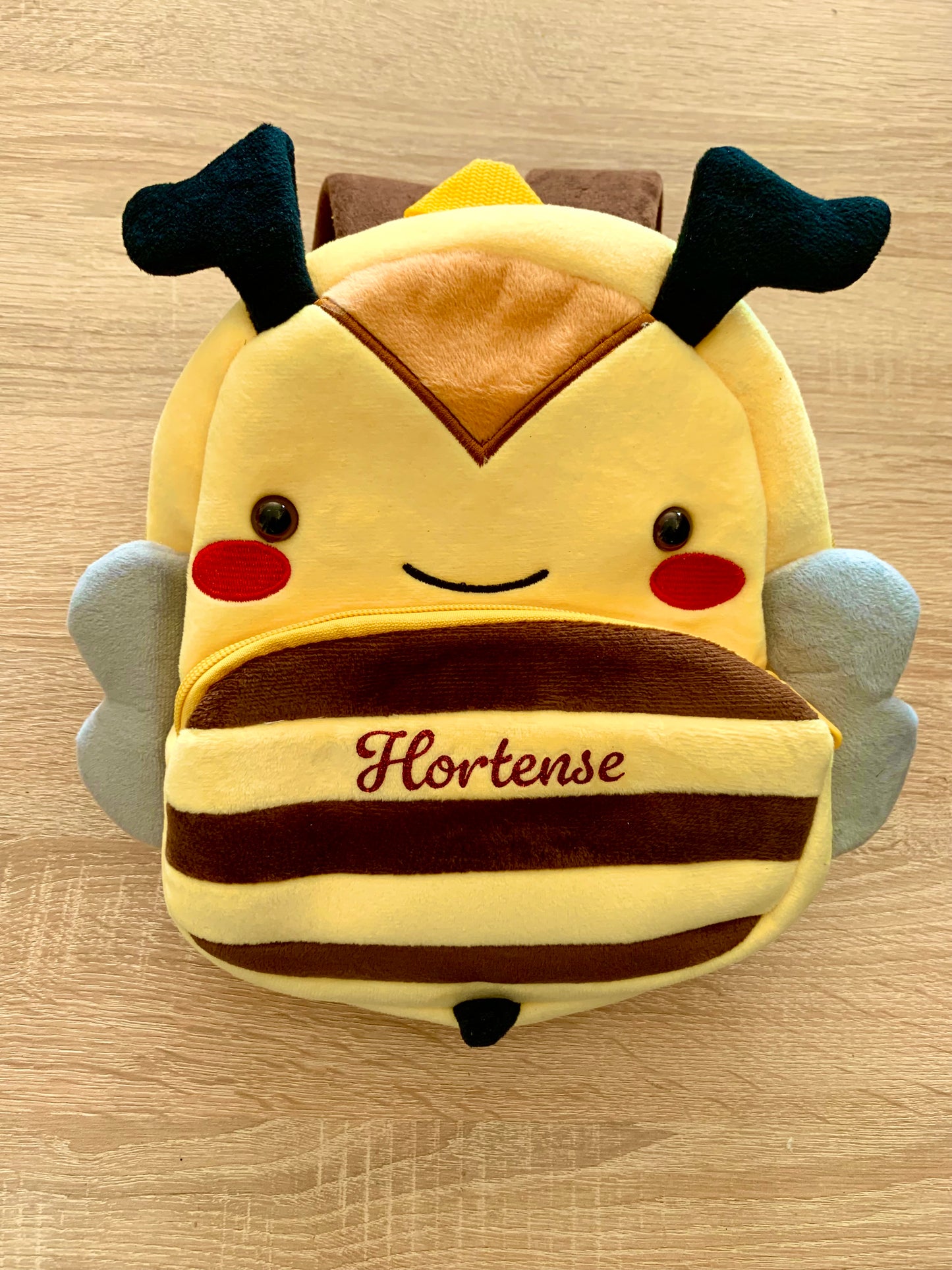 Sac à dos enfant en peluche - maternelle / Animal : Mireille l'abeille