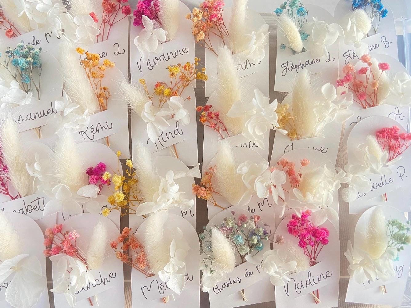 Etiquette Marque Place Mariage prénoms