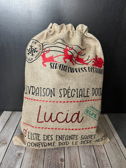 Hotte de Noël personnalisée - Enfants