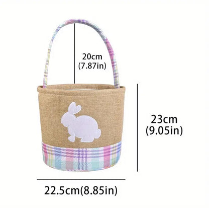 Grand Panier Chasse aux œufs personnalisé  - Lapin Pâques