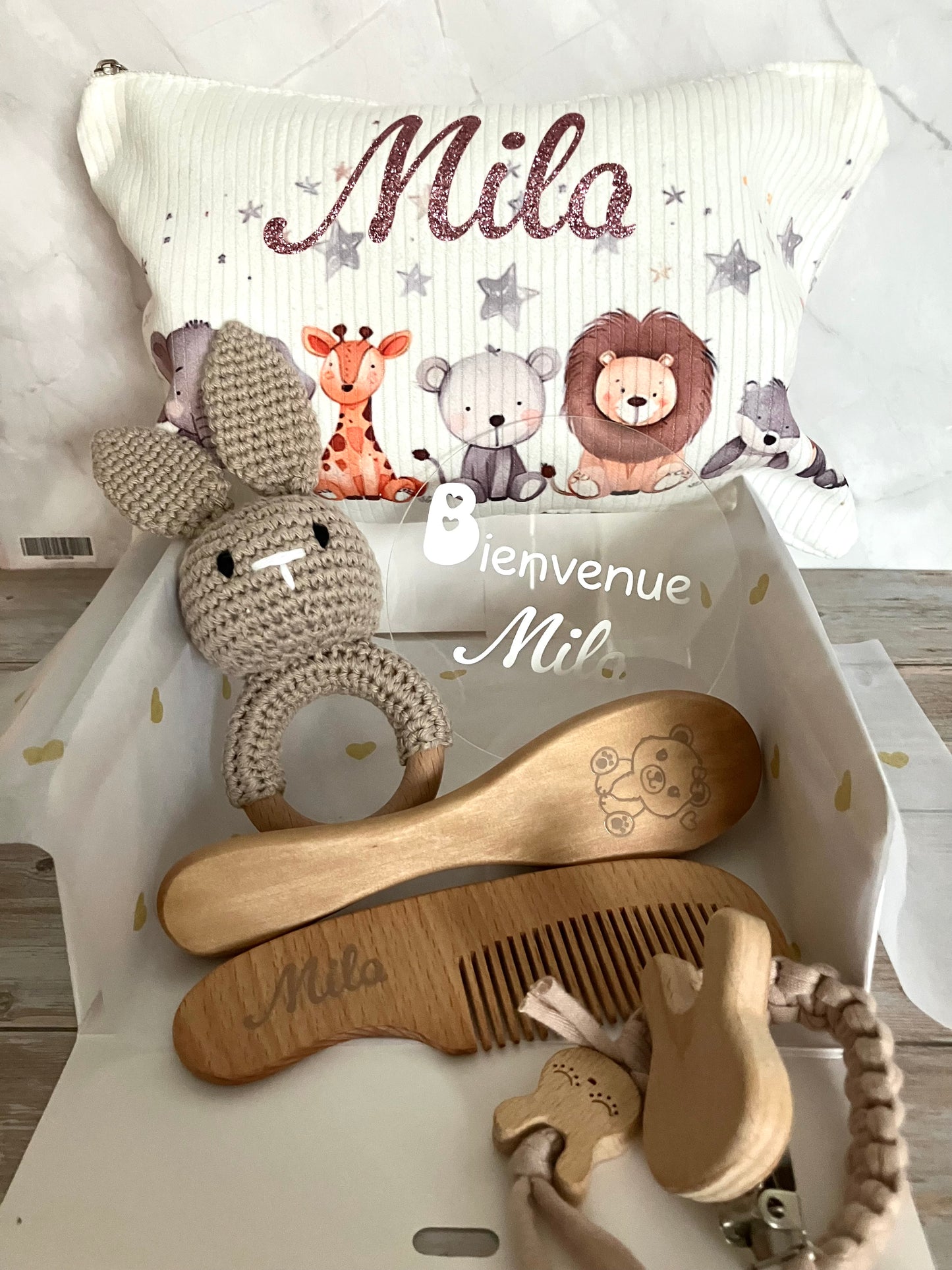 Cadeau naissance - boîte personnalisée bébé