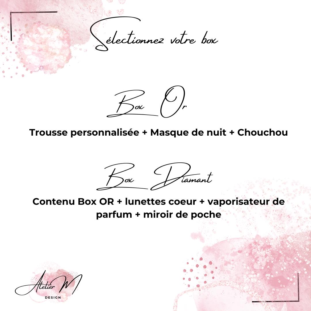 Box Témoin / demoiselle d’honneur - Mariage / EVJF - Couleur Or