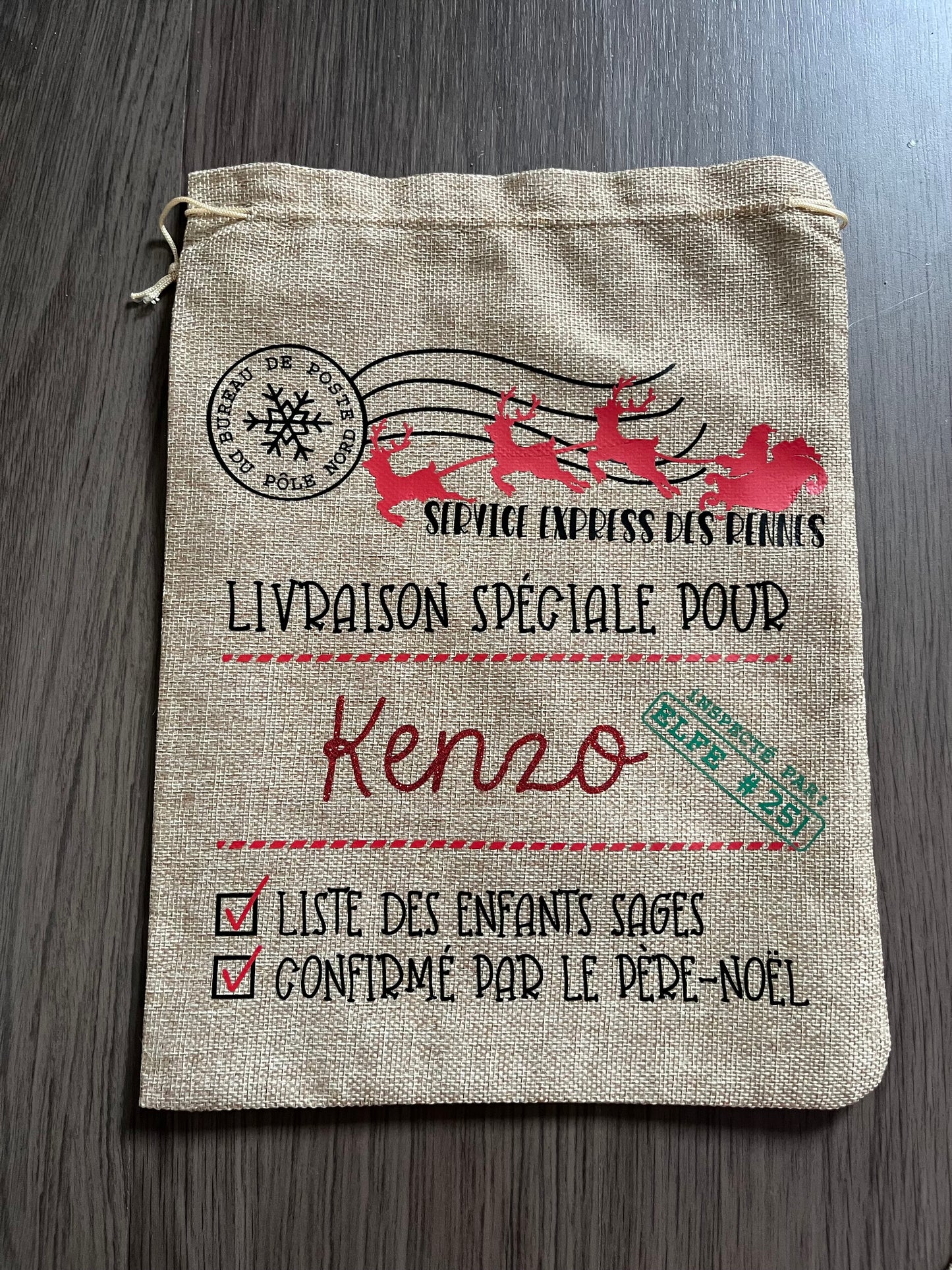 Hotte de Noël personnalisée - Enfants