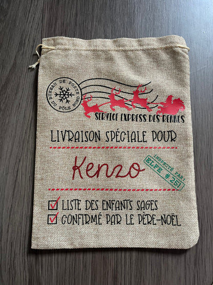 Hotte de Noël personnalisée - Enfants