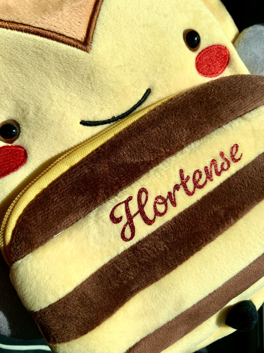 Sac à dos enfant en peluche - maternelle / Animal : Mireille l'abeille