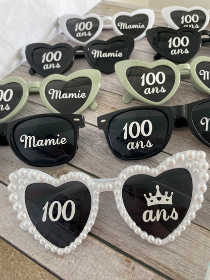 Lunettes personnalisées anniversaire / fête