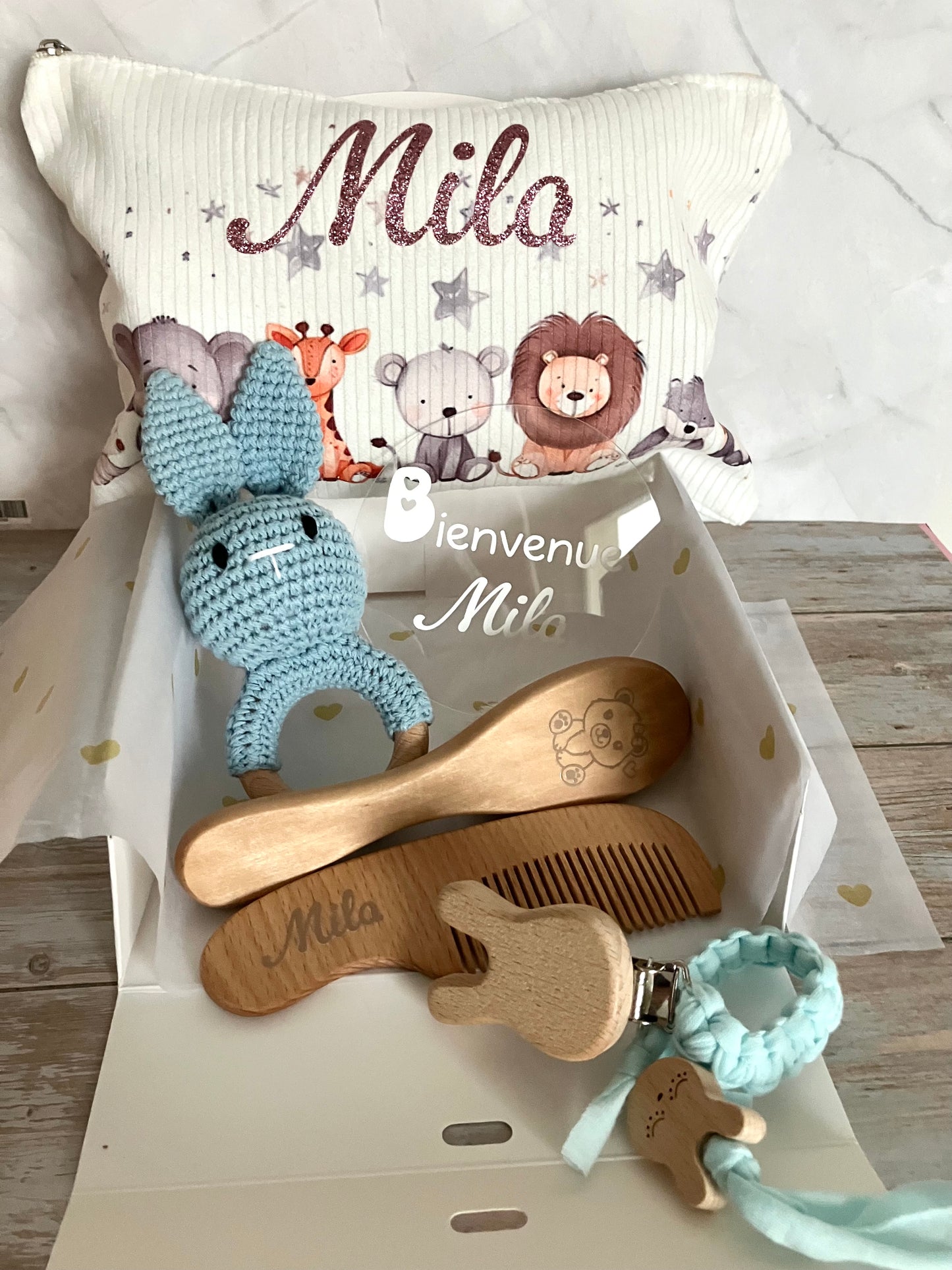 Cadeau naissance - boîte personnalisée bébé