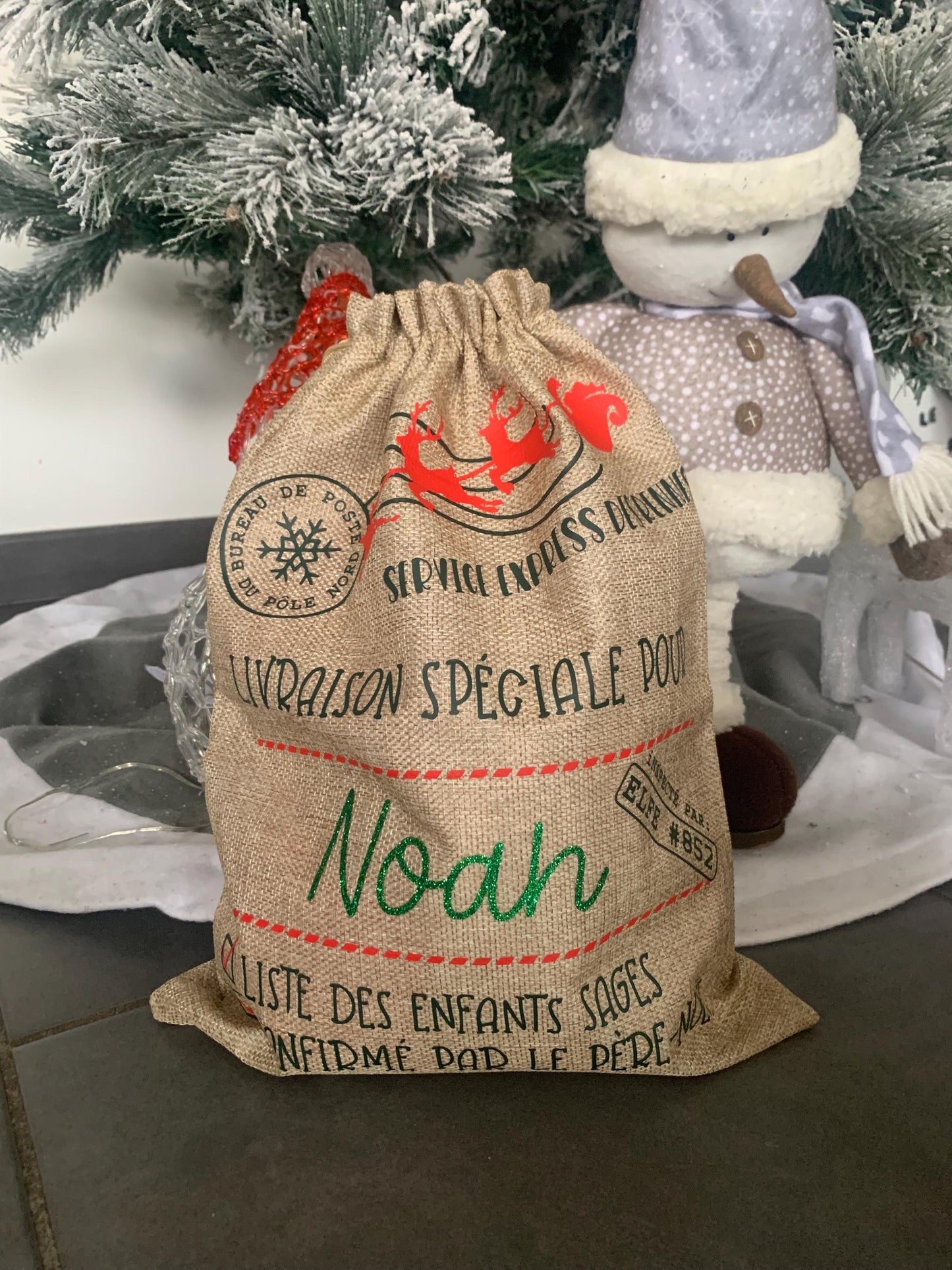 Hotte de Noël personnalisée - Enfants