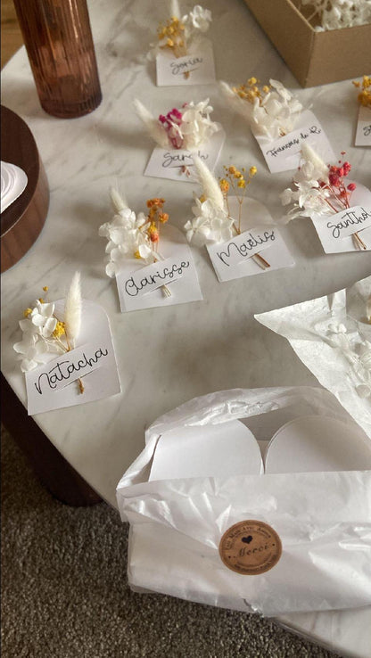 Etiquette Marque Place Mariage prénoms