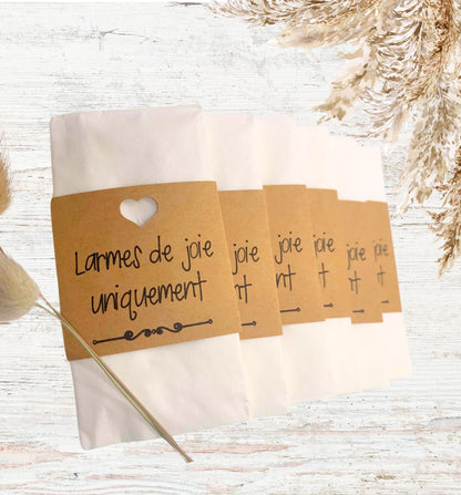 Mouchoirs Larmes de joie mariage