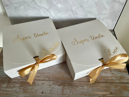 Box Témoin / demoiselle d’honneur - Mariage / EVJF - Couleur Or