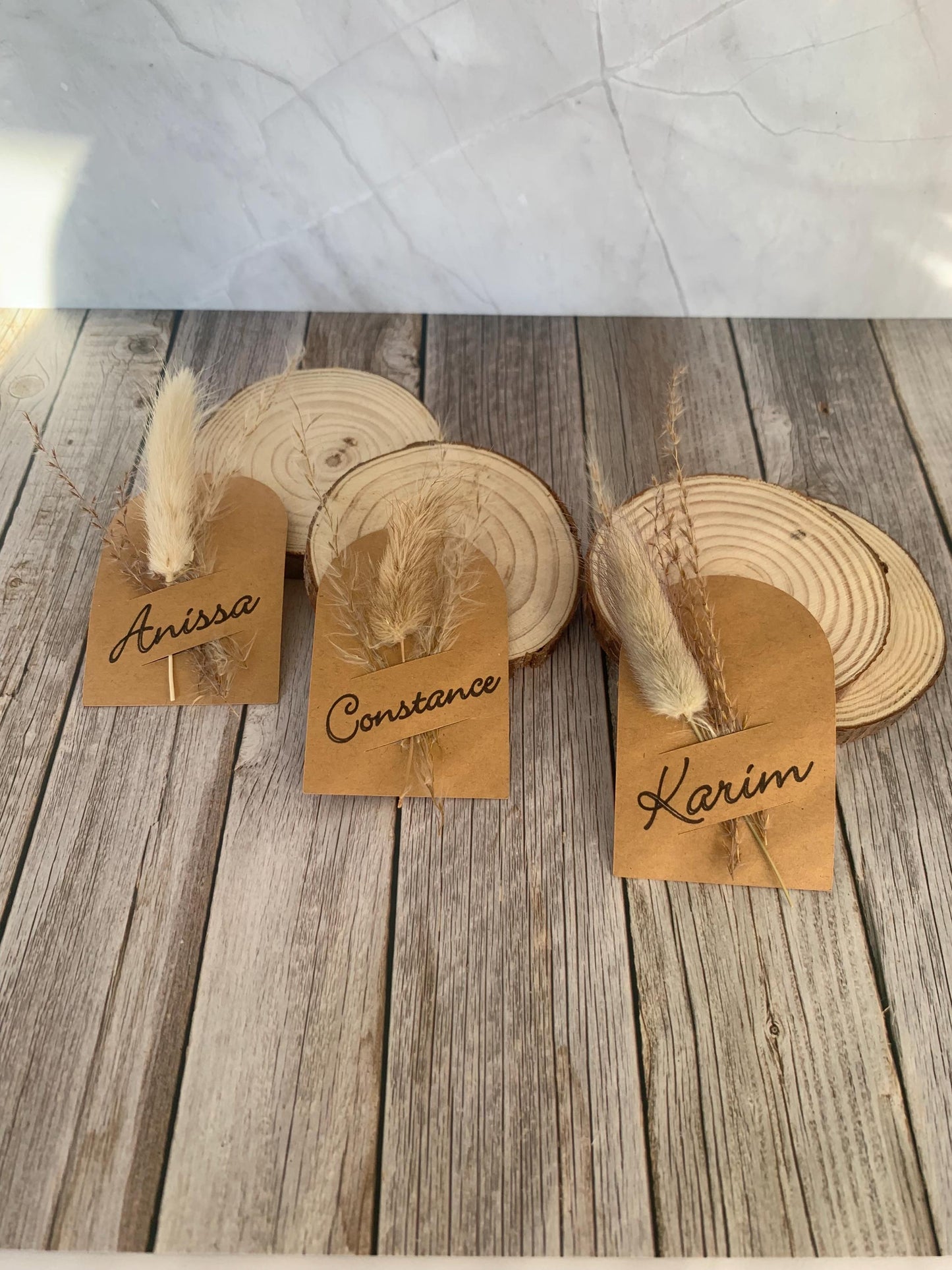 Etiquette Marque Place Mariage prénoms