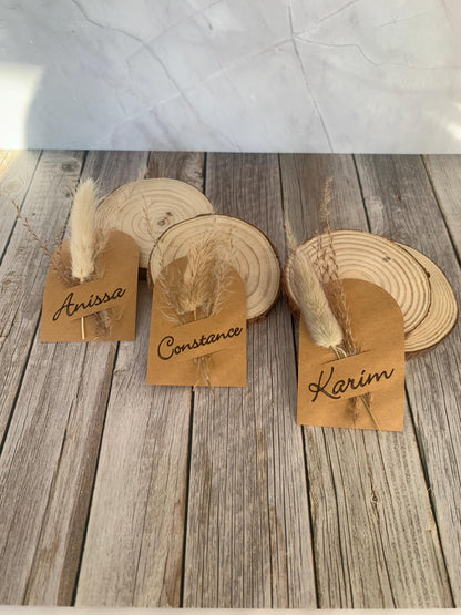 Etiquette Marque Place Mariage prénoms