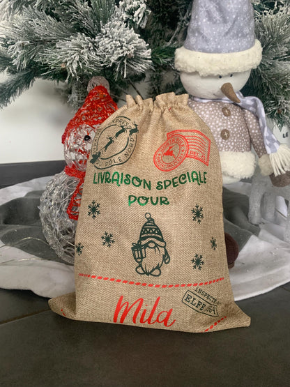 Hotte de Noël personnalisée - Enfants - Livraison spéciale