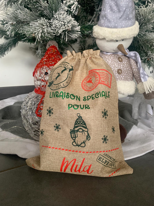 Hotte de Noël personnalisée - Enfants - Livraison spéciale