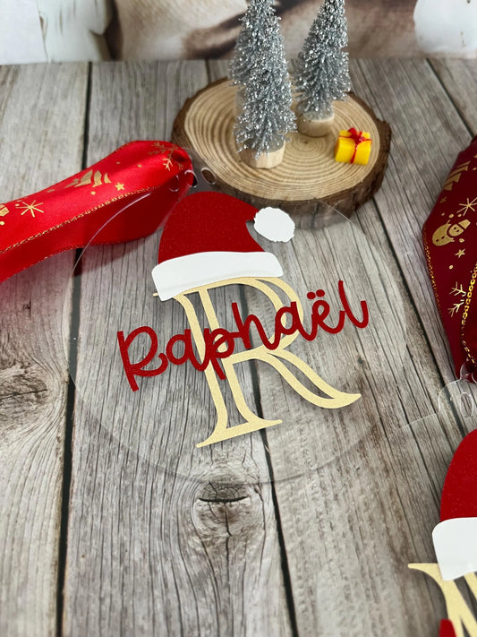 Boule de Noël / Marque place en plexiglass personnalisé(e)